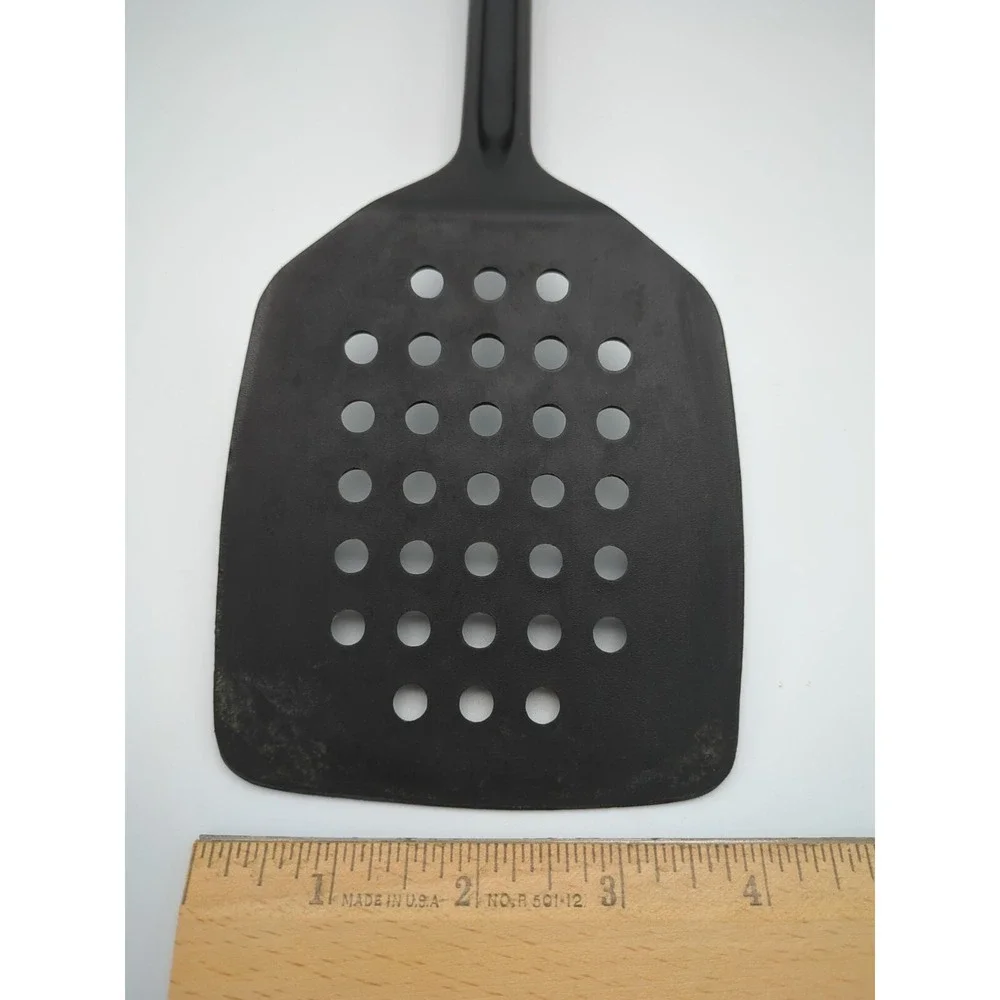 Vtg Farberware Black Nylon Spatula Flipper Heat Resistant‎ 400° F Made In USA
